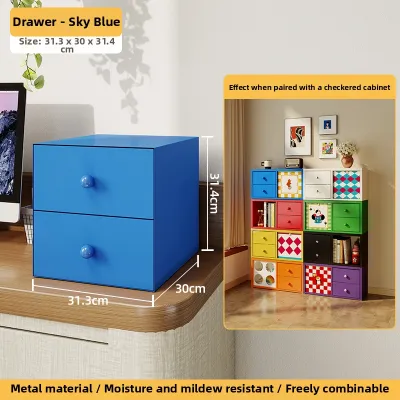 Dopamine Colored Modular Bookcase Furniture