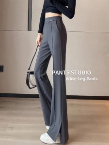 High Waist Slimming Flared Trousers For Petite Women