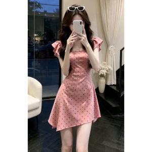 Ge·an·fei | Sweet Pink Polka Dot Short Dress