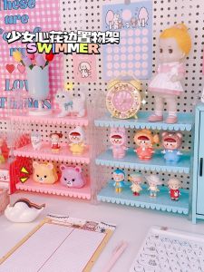 ชั้นวางของรูปดอกไม้ 3 ชั้น ทรงสามเหลี่ยม สำหรับจัดระเบียบของเล่น ของสะสม ของตกแต่งโต๊ะ เครื่องประดับ ของเล่นสำหรับเด็ก