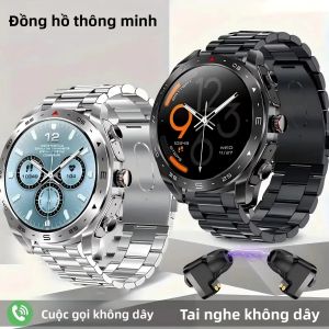 Đồng Hồ Thông Minh Tích Hợp Tai Nghe TWS 2 Trong 1 Âm Thanh HIFI 9D Gọi Bluetooth Theo Dõi Sức Khỏe Đo Nhịp Tim Smartwatch Thể Thao Dành Cho Nam Nữ