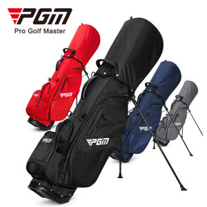 PGM waterproof leather 14 divider golf stand bag with magnetic storage pocket bendable base design