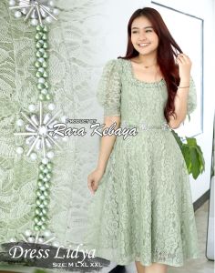 New produk dress LIDYA pesta mewah full Payet || gaun kondangan non hijab || Dress Natal Elegan || Dress Remaja super cantik || Dress MIDI tangan pendek