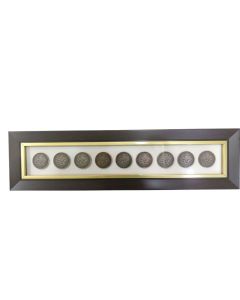 Feng Shui Nine Dragon Coins with Frame (50cm x 16cm)