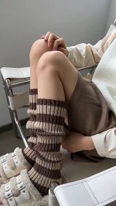 Kaos Kaki Betis Panjang & Leg Warmers Striped Pattern