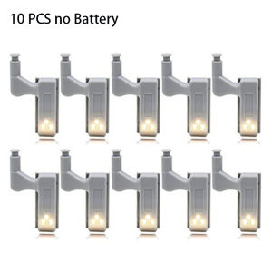 JOYINLED 10pcs LED Motion Sensor Light Cupboard Closet Wardrobe Door Inner Hinge Night Lamp Battery Operated for Indoor Lighting