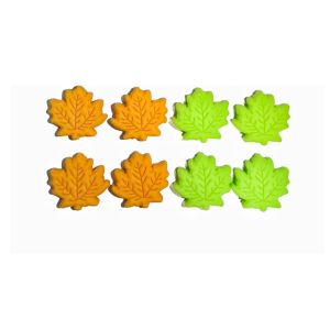 8Pcs Silicone Focal Theme Maple Leaf Leaves Spacer Character Beads For Jewelry Making Creative Special Beaded Pens Decors