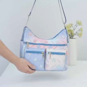 CJH BAGS #8873 LEATHER MATERIAL SLINGBAG AND SHOULDERBAG FOR WOMEN