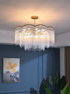 Luxury Crystal Living Room Chandelier Modern Bedroom Dining Room LED Ceiling Light