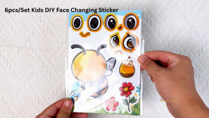 6pcs/Set of DIY Cartoon Puzzle Face Changing Stickers
