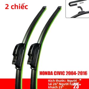 Lưỡi Gạt Nước Phía Trước Honda Civic 2004-2023 Cao Su Tự Nhiên Kính Chắn Gió Thông Minh Không Xương Kính Chắn Gió Phụ Kiện Ô Tô 24 + 19
