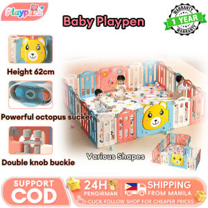 Baby Playpen Foldable Large Area Safe Healthy Materials Easy Install Splice Game Fence for Infants