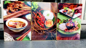 (HCM)Tranh treo tường tráng gương trang trí decor quán cháo lòng 2 kèm đinh treo