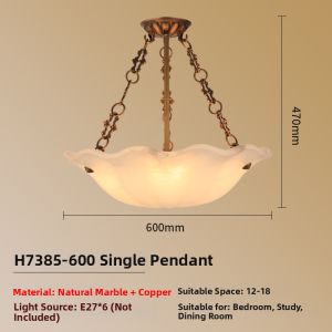 HADLITE | Natural Marble Luxury Copper Light