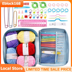 56pcs Crochet Hook Set Yarn Knitting Needles Sewing Tools Set DIY Magic case
