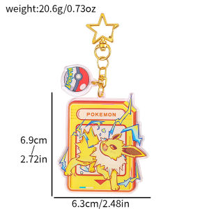 1PC/9OCS Acrylic keychains with the theme of the Eevee family from "Pokémon" suitable for bags and keychain accessories