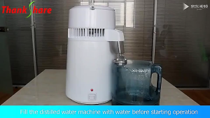 750W 4L Professional Water Distiller Medical Grade Stainless Steel Distillation System with Plastic Bucket for Laboratory Home Use