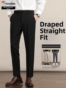 TUCANO | Anti-Wrinkle Straight Leg Black Pants
