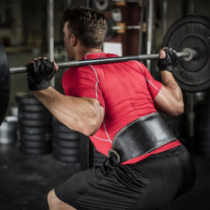 Leather Weightlifting Waist Support Belt Adjustable Training Lifting Brace Strap