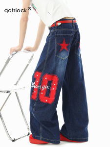 QOTRIOCK | American Retro Casual Denim Pants
