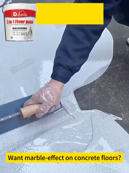 👍2h quick drying👍DURALITE epoxy sand floor paint 1KG With Tools Self ...