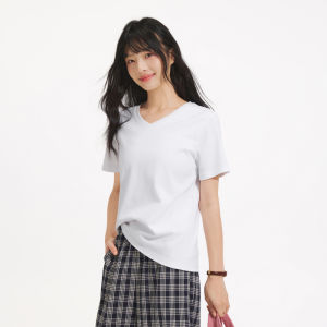 Hotwind | V-Neck Straight Cut Casual Simple T-shirt