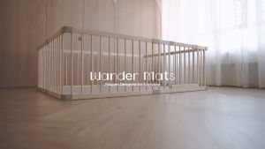 Wander Mats Baby Playpen Play Yard with Door Made of Solid Pine Wood W200cm x D140cm x H61cm Quick Easy Assemble with Snap-On Connectors