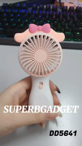 Local Ready | Cute Mini Handheld Fan with Light | 2 Speed Portable Desktop Fan with Base Stand