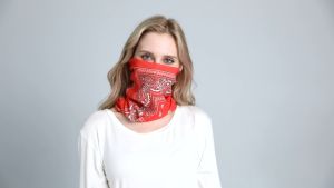 Musion Classic Black Head Scarf SPF 30 Rider Neck Mask Elastic Buff Bandana Sun Protection Motorcycle Balaclava Face Mask Grey Pattern Sports Face Cover for Riding Bicycle and Motorcycle