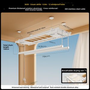 MINGZHI | Manual Lifting Multi-functional Clothes Drying Rack
