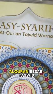 Mushaf Alquran Asy Syarif A4 Besar HC Tajwid Warna Al Quran Utsmani Non Terjemah Ayat Pojok 20 Baris Standar Kemenag RI