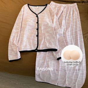 DAISONG | Modal Cotton Sleepwear Set with Padding Women