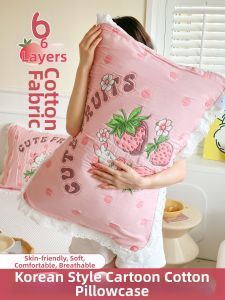 Kiss Dear | Lace Cartoon Pure Cotton Anti-slip Pillow Case