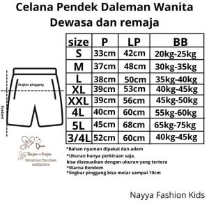 Short Celana pendek Dalaman wanita Remaja Dewasa S M L XL XXL 4L 5L 6L 3/4