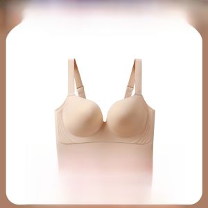 Wireless Thin Womens Bra Seamless Gathered Anti-Sagging Large Size Vest Top Underwear Comfortable Breathable Supportive