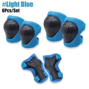 6pcs Kids Knee Pads and Elbow Pads Set Knee Pads for Children Ages 3-15 with Adjustable Strap for Roller Skates Skateboard