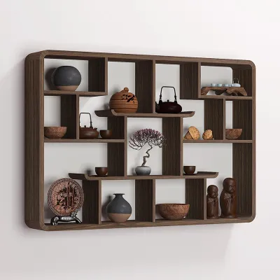 OMY | Wall-mounted Solid Wood Decorative Storage Shelf