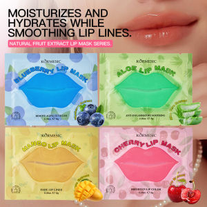 KORMESIC Fruit Moisturizing Lip Mask Plump Lips Anti-Wrinkles Nourishing Hydrating Lip Patches Overnight Lip Care Treatment