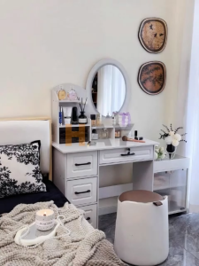 Dressing Table with LED Mirror Meja Solek Makeup Table With Drawer Storage Comestic Table Vanity Table Almari Makeup 梳妆台