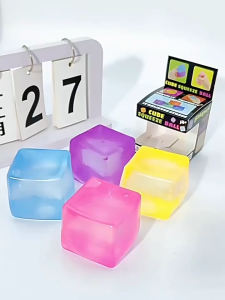 CuddleCove Stress Cube Squishy Fidget Toys Anti Stress Relief Blocks Soft Pinch Puzzle Toy Kids Party Souvenir