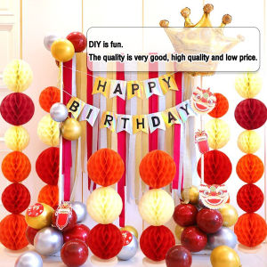 ItemMart 25cm Honeycomb Ball Lantern Birthday Christening Anniversary Anniversary Party
