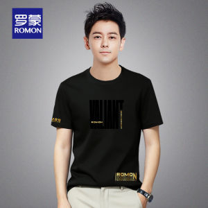 Áo Thun Nam Mùa Hè Modal Ice Silk Cổ Tròn Tay Ngắn Mỏng Ôm Vừa Vặn in Họa Tiết Tay Lửng Áo Thun Thường Ngày Thoáng Khí