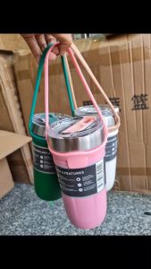 Bình nước giữ nhiệt Inox 304 Cao cấp Ly giữ nhiệt 710ml  Có dây xách và ống hút đi kèm Giữ nhiệt trên 12 tiếng - BH 6 Tháng