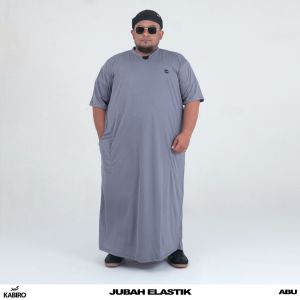 Jubah gamis elastik Kabiro Jumbo Rosal  sholat big size bahan elastik bahan dryfit Lentur lembut