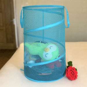 Foldable Large Capacity Dirty Clothes Hamper Doll Toy Portable Bedroom Closet Organizer Chinese Style Pure Color Utility Basket