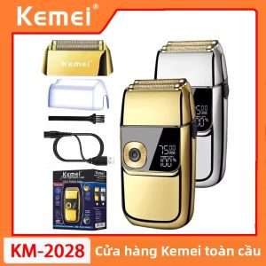 Kemei | Máy Cạo Râu Kemei KM-2028 Dành Cho Nam Giới Máy Cạo Mặt Chuyên Nghiệp Có Màn Hình LCD Điều Chỉnh Ba Tốc Độ Có Thể Sạc Lại Sử Dụng Điện