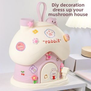 MENGMIAN | New Trend Children Mushroom House DIY Decorative Piggy Bank
