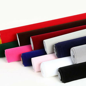 20*15cm/20*145cm MultiColor Flocking Felt Self-adhesive Fabric DIY Jewelry Drawer Bag Decor Wallpaper Craft Roll