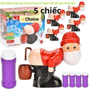 Máy Thổi Bong Bóng Giáng Sinh Có Nhạc & Đèn Ông Già Noel Máy Tạo Bong Bóng Tự Động Giáng Sinh Trang Trí Năm Mới Dành Cho Lứa Tuổi 6-12