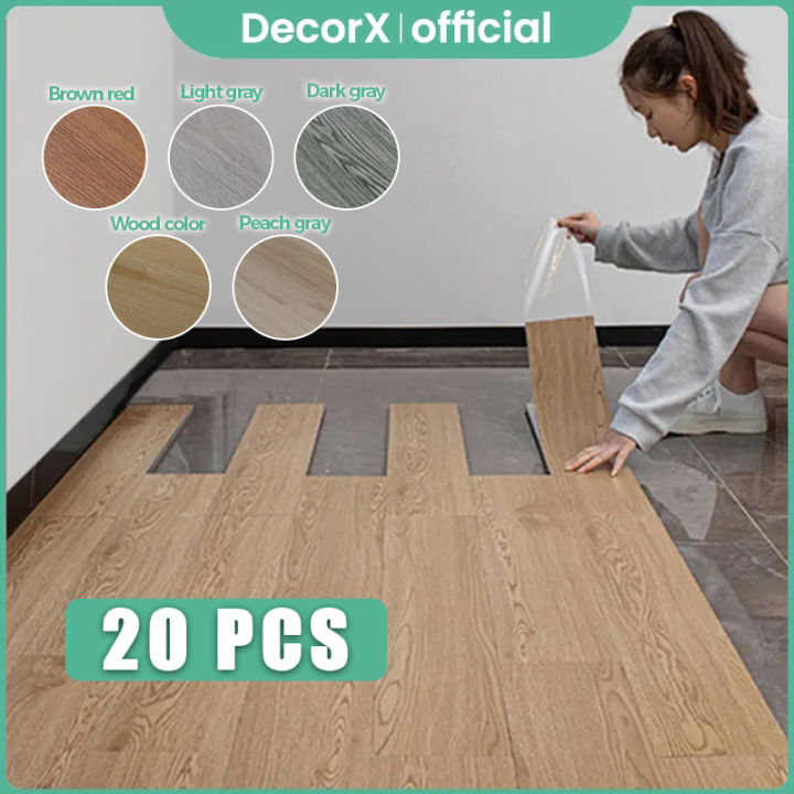 DecorX 3D Vinyl Floor Stickers Floor Vinyl Tiles Self Adhesive PVC